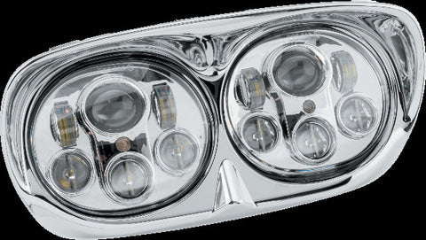 LETRIC LIGHTING CO LED HEADLIGHT CHR/CHR FLTR `98-13 LLC-LRHP-CC