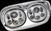 LETRIC LIGHTING CO LED HEADLIGHT CHR/CHR HALO FLTR `98-13 LLC-LRHP-HCC