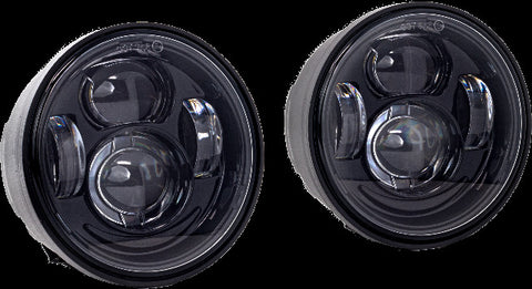 LETRIC LIGHTING CO LED HEADLIGHT KIT (PAIR) BLK `08-17 FATBOB LLC-EFBH