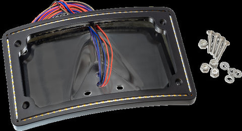LETRIC LIGHTING CO PERFECT PLATE LIGHT CURVE BLK BT `97-17  XL `99-03 LLC-CPPL-B1