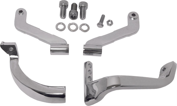 HARDDRIVE FLOORBOARD MOUNTS CHROME FRT FLH/FLT 93-09 TOUR CVO 06-14 16-211