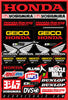 D-COR TEAM GEICO HONDA DECAL SHEET 12