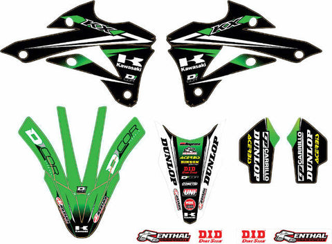 D-COR 2014 MONSTER ENERGY KAWASAKI TEAM GREEN GRAPHICS/TRIM KIT 10-20-524