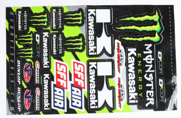 D-COR KAWASAKI DECAL SHEET 40-20-116