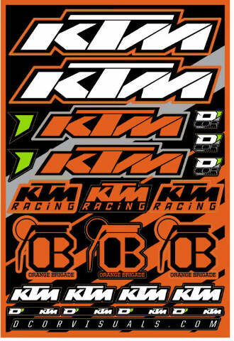 D-COR DECAL SHEET KTM 40-30-100