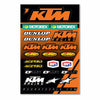 D-COR KTM RACING DECAL SHEET 12 MIL KTM RACING DECAL SHEET 40-30-102