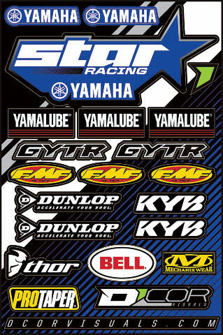 D-COR STAR YAMAHA DECAL SHEET 40-50-116