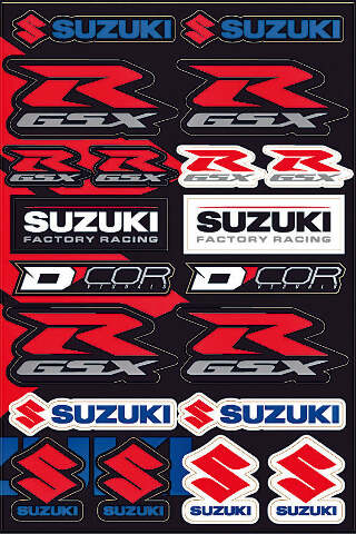 D-COR SUZUKI STREET DECAL SHEET 40-40-105