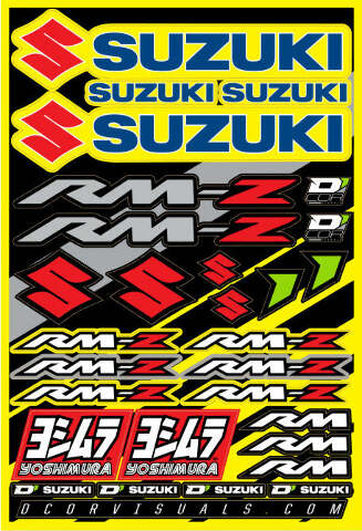 D-COR DECAL SHEET SUZUKI RMZ 12