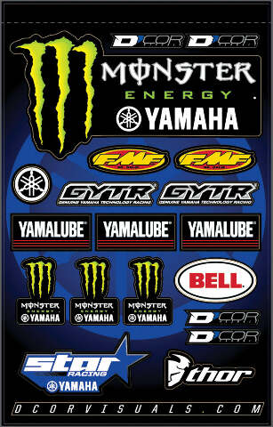 D-COR STAR MONSTER DECAL SHEET 40-50-117