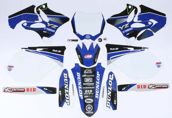 D-COR YAMAHA RACELINE GRAPHICS COMPLETE GRAPHIC KIT WHITE 20-50-125