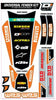 D-COR TRIM KIT ORANGE WPS UNIVERSAL FOR FULL SIZE MOTORCYCLES 15-30-102