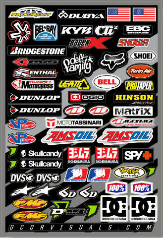 D-COR MISC LOGOS DECAL SHEET 12
