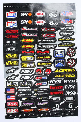 D-COR MX LOGOS 2 DECAL SHEET 40-90-113