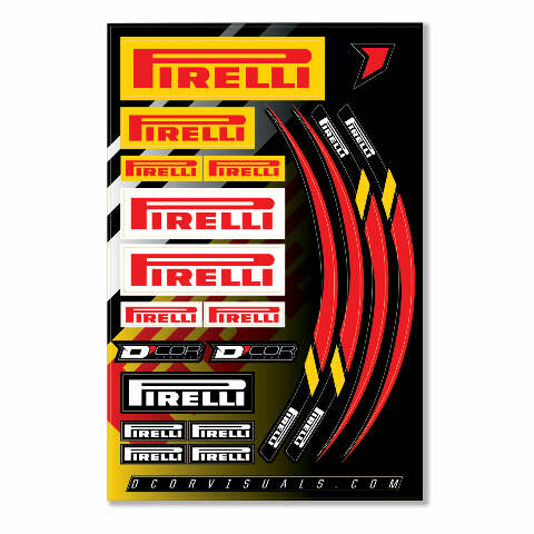 D-COR DECAL SHEET 12 MIL PIRELLI DECAL SHEET 12 MIL PIRELLI 40-90-119