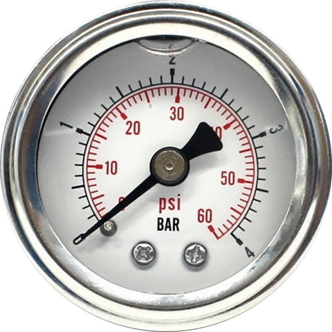 HARDDRIVE OIL PRESSURE GAUGE 60PSI WHITE 169702