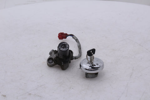 Yamaha XVS650 V-Star Classic 98-09 Ignition Switch Key Gas Cap Set OEM 650 Silverado