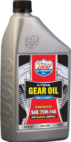 LUCAS V-TWIN GEAR OIL SYNTHETIC 75W-140 1QT 10791