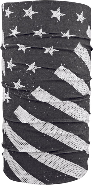 ZAN MOTLEY TUBE POLYESTER BLACK/WHITE FLAG T091