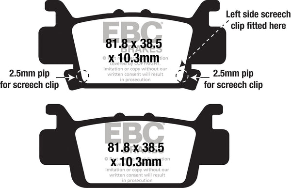 EBC BRAKE PADS FA703SV