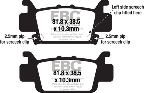 EBC BRAKE PADS FA703SV