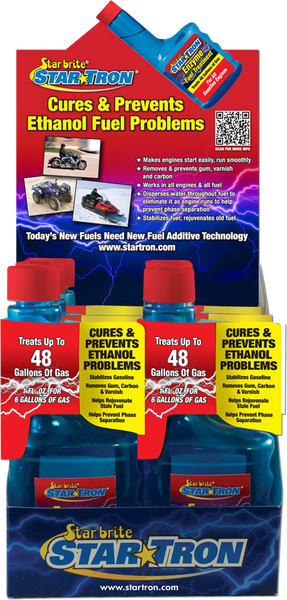 STAR BRITE ENZYME FUEL TREATMENT 8OZ 6/PK W/COUNTER DISPLAY 14616