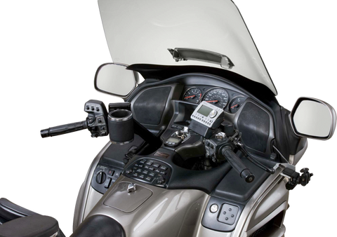 KRUZER KADDY PERCH MOUNT HOLDER LEATHER BLACK/CHROME 600