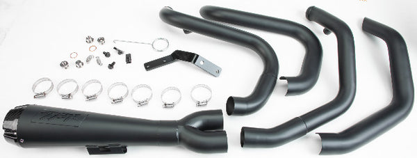 TBR COMP S 2IN1 EXHAUST SPORTSTER BLACK W/CF END CAP 005-4110199-B