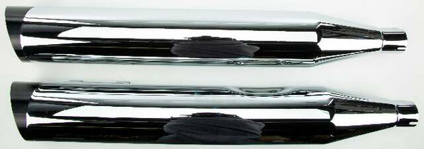 TBR COMP S SLIP-ON TOURING TC CHROME W/BLACK SLASH END CAP 005-4380499D-S