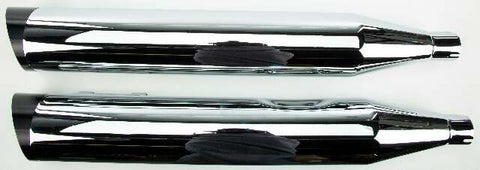 TBR COMP S SLIP-ON TOURING TC CHROME W/BLACK SLASH END CAP 005-4380499D-S