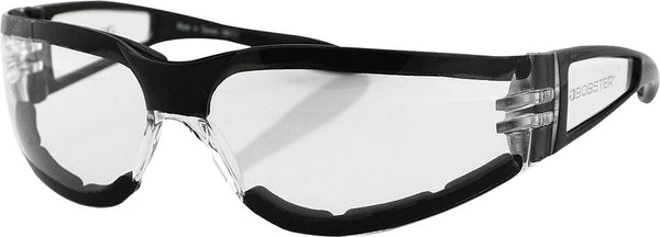 BOBSTER SHIELD II SUNGLASSES BLACK W/CLEAR LENS ESH203