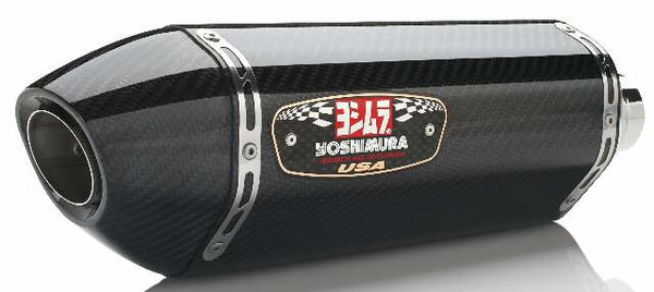 YOSHIMURA EXHAUST SIGNATURE R-77 SLIP-ON SS-CF-CF DUAL 11210E0220