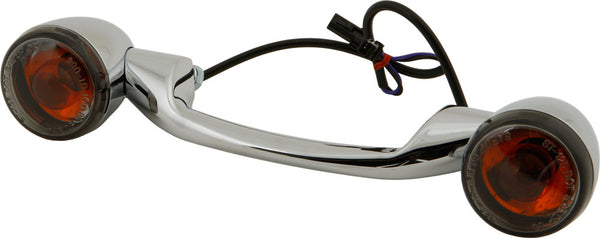 HARDDRIVE LIGHT BAR CHROME W/SMOKE LENSES 161802
