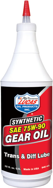 LUCAS SYNTHETIC GEAR OIL 75W-90 QT 10047
