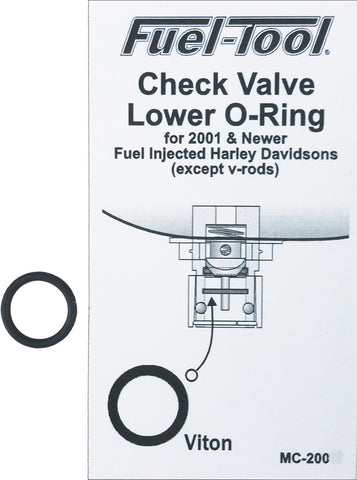 FUEL TOOL CHECK VALVE LOWER O-RING MC200