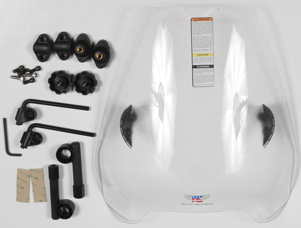 NATIONAL CYCLE DEFLECTOR SCREEN QUICKSET CLR 7/8