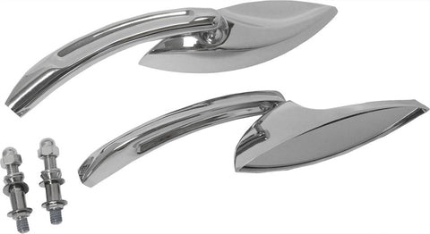 HARDDRIVE MIRRORS CHROME ELIPTICAL CHROME 18-222