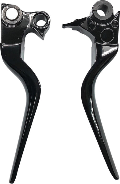 HARDDRIVE LSR LEVER SET BLACK BIG TWIN 96-16 XL 96-03 W/CABLE CLUTCH 053326