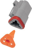 NAMZ CUSTOM CYCLE PRODUCTS 3-WIRE GREY DEUTSCH PLUG & WDGLCK HD# 72133-94GY DP-3G