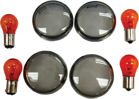 HARDDRIVE SMOKED TURN SIGNAL LENS KIT BULLET 161031