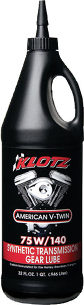 KLOTZ AMERICAN V-TWIN TRANSMISSION LUBRICANT 75W-140 32 FL. OZ KH-GL140