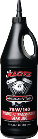 KLOTZ AMERICAN V-TWIN TRANSMISSION LUBRICANT 75W-140 32 FL. OZ KH-GL140