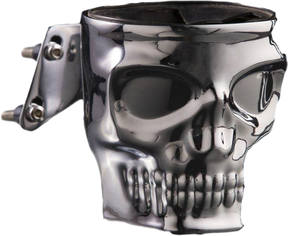 KRUZER KADDY SKULL PERCH MOUNT HOLDER CHROME 1025