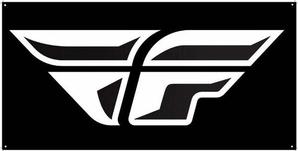FLY RACING F-WING BANNER BLACK 3' X 6' NEW F-WING BLACK 3X6