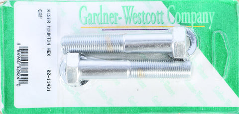 GARDNERWESTCOTT RISER BOLTS CHROME HEX CAP 1/2-20 X 2 3/4 FINE THREAD 02-11431