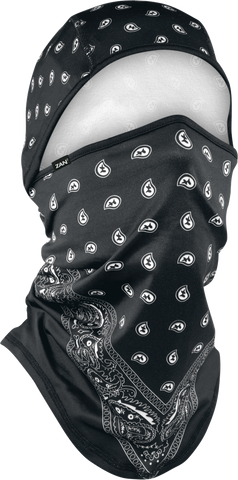 ZAN SPORTFLEX CONVERTIBLE BALACLAVA BLACK PAISLEY WB4L101