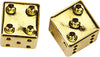 HARDDRIVE VALVE STEM CAPS GOLD DICE W99-6217G(2)