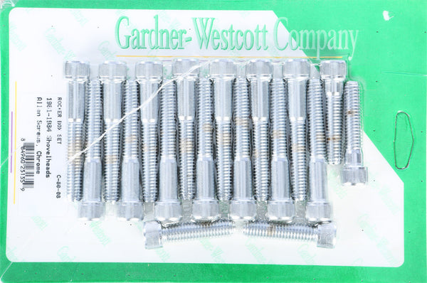 GARDNERWESTCOTT ROCKER BOX COVER SET CHROME 81-84 SHOVELHEAD C-80-08