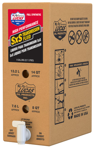 LUCAS SXS SYNTHETIC TRANSMISSION OIL 6 GAL BIB 18050