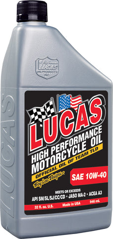 LUCAS HIGH PERFORMANCE OIL 10W-40 QT 10767